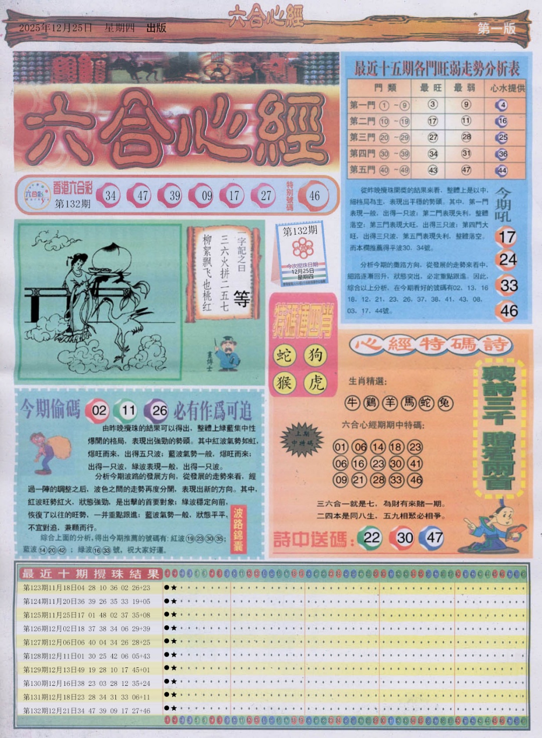 133期六合心经A[图]