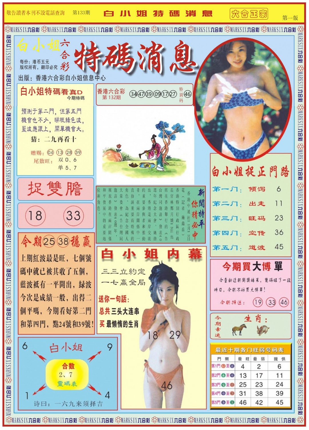 133期白小姐特码消息A[图]