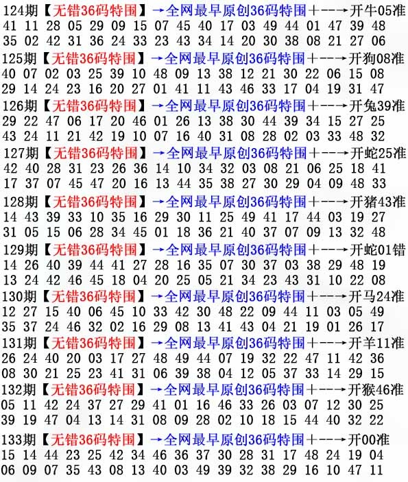 133期36码特围[图]